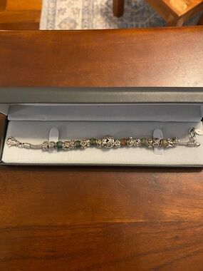 Samuel B Sterling and 18K Green Labradorite Gemstone Bracelet